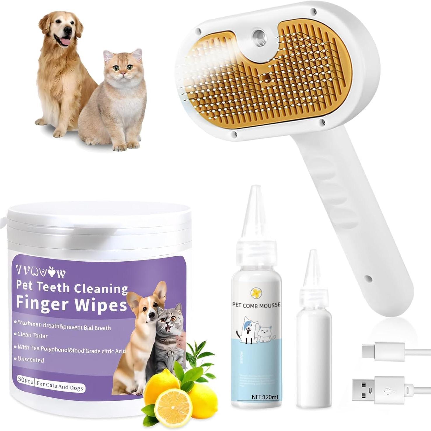 3 In 1 Water-Dispensing Pet Comb