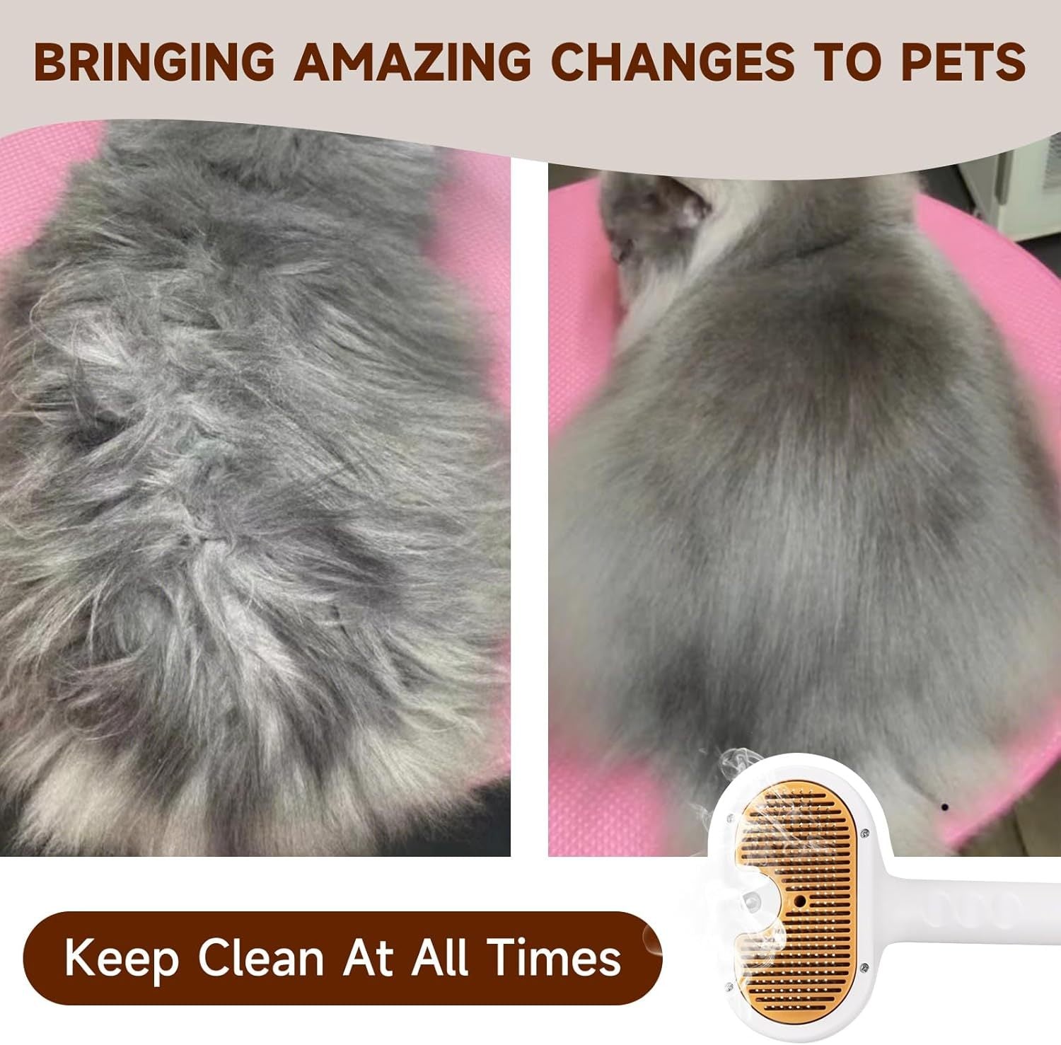3 In 1 Water-Dispensing Pet Comb