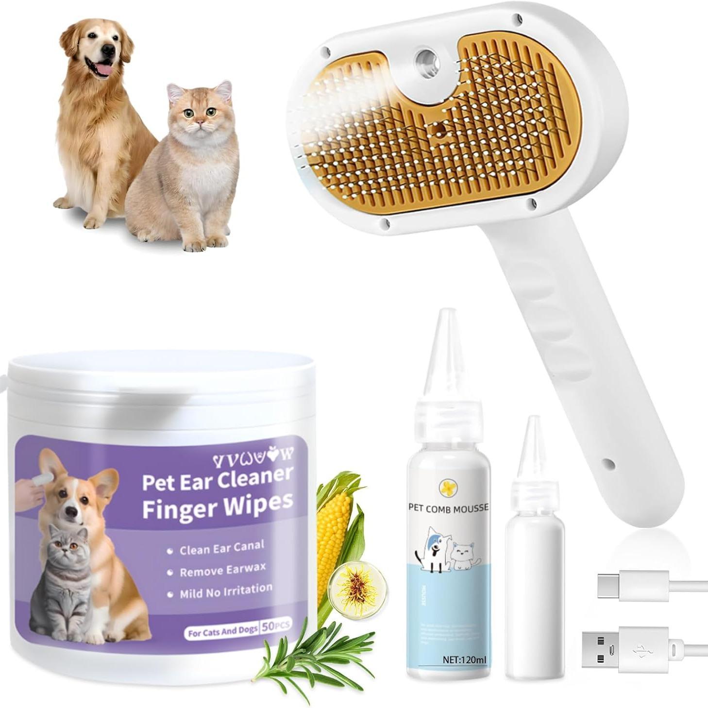3 In 1 Water-Dispensing Pet Comb